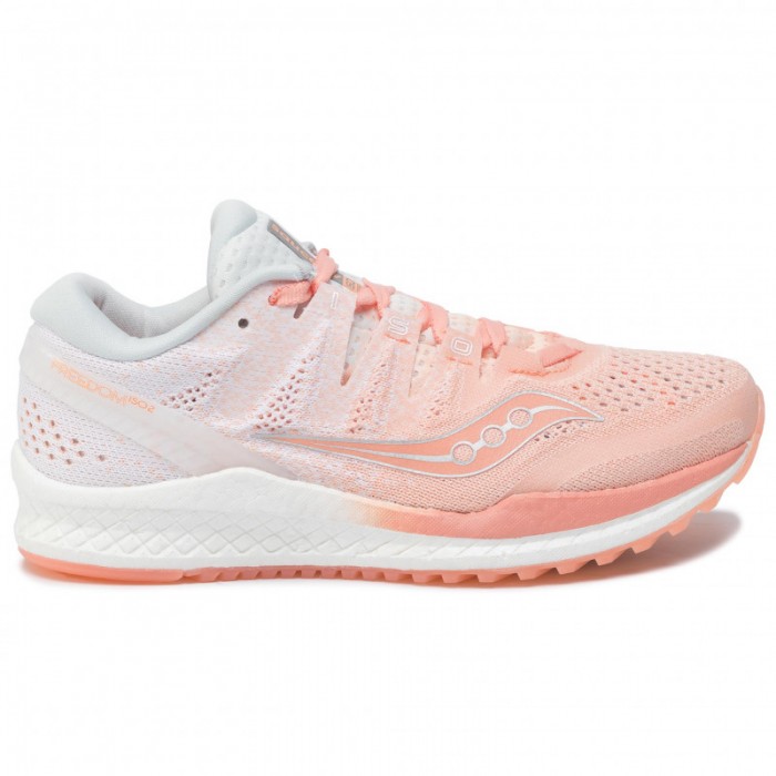 Saucony women running shoes Freedom Iso 2 white Peach light orange